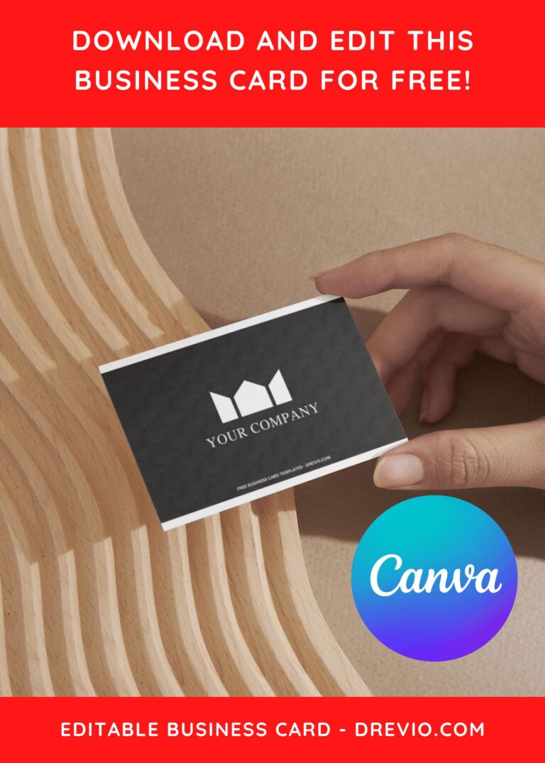 10+ Modern Black & White Geometric Canva Business Card Templates
