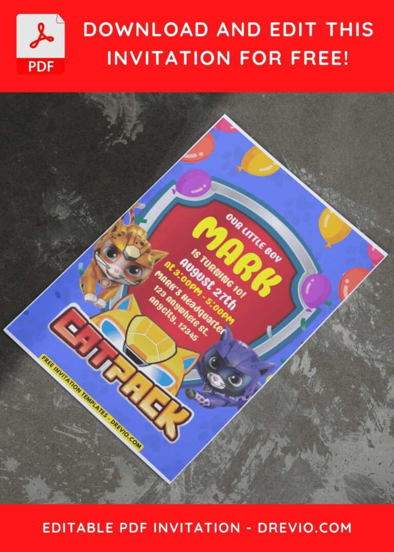 (Easily Edit PDF Invitation) Cat Pack PAW Patrol Birthday Invitation