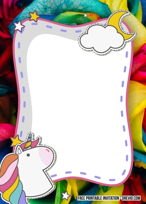 FREE Editable Rainbow Pamper Birthday Invitation