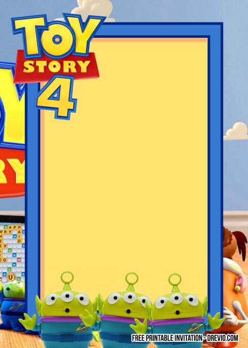 FREE Editable Toy Story 4 Birthday Invitations