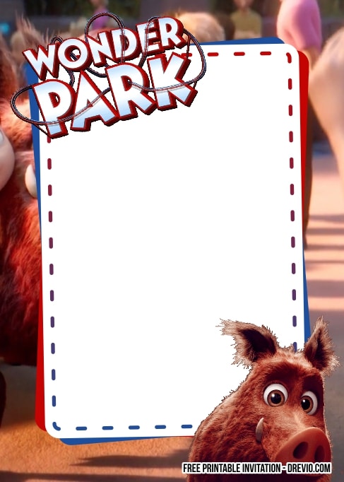 FREE Editable Wonder Park Birthday Invitations