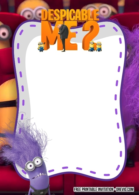 FREE Editable Minion Birthday Invitations