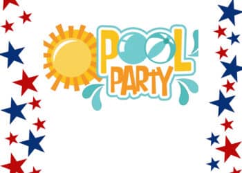 FREE 4th of July Pool Party Invitations