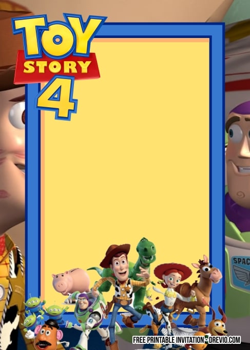 FREE Editable Toy Story 4 Birthday Invitations