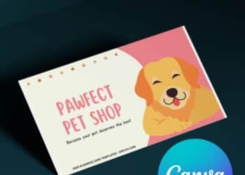 10+ Colorful Pastel Pet Shop Canva Business Card Templates