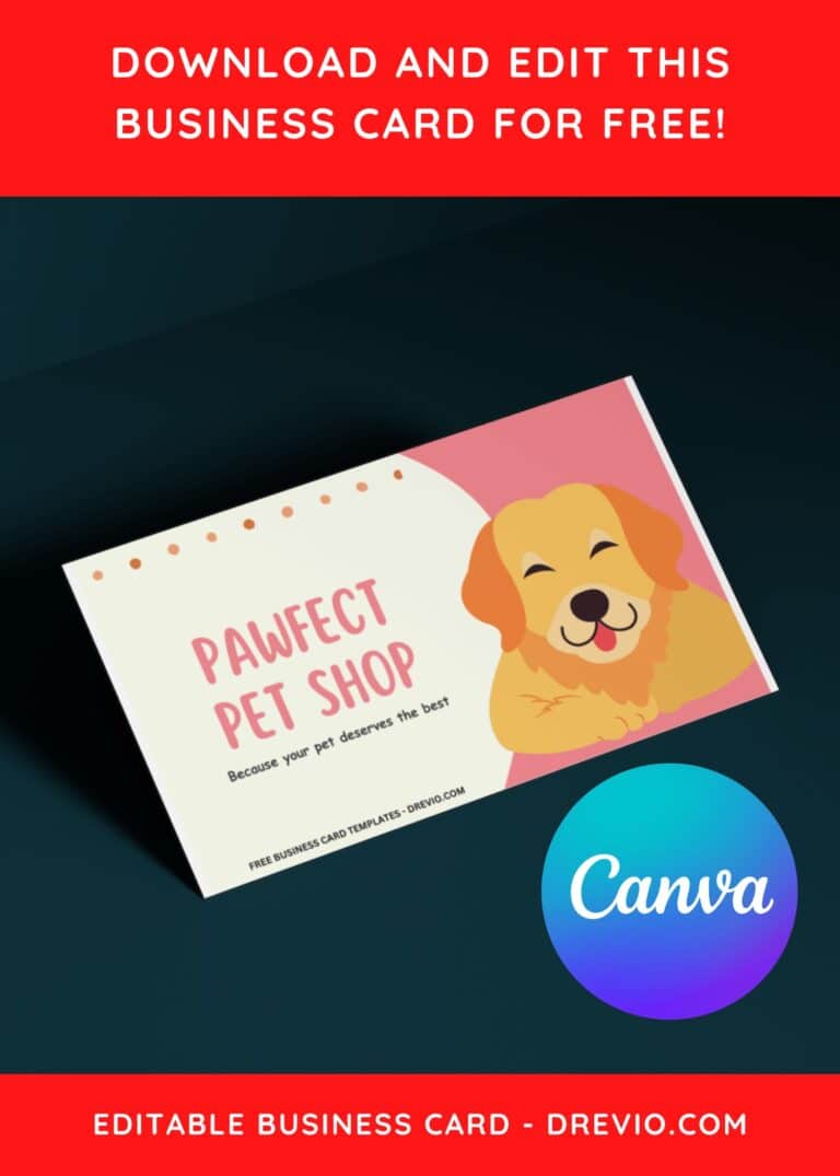 10+ Colorful Pastel Pet Shop Canva Business Card Templates