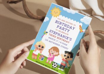 (Easily Edit PDF Invitation) FUN-TASTIC Kids Birthday Invitation