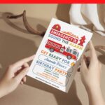 (Easily Edit PDF Invitation) Cute Firefighter Birthday Invitation Templates (With Updated Link)