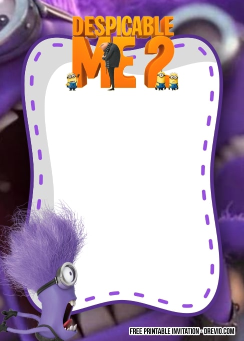 FREE Editable Minion Birthday Invitations