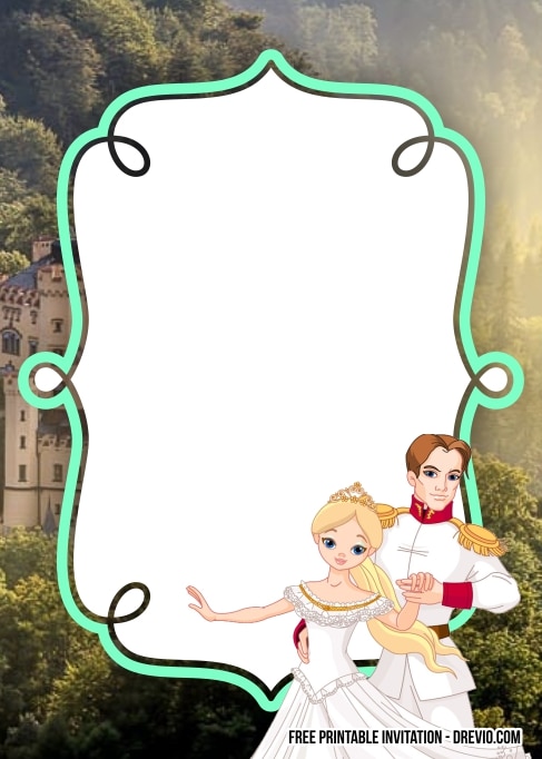 FREE Editable Princess and Knight Birthday Invitation 