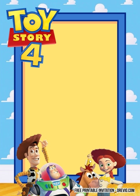 FREE Editable Toy Story 4 Birthday Invitations