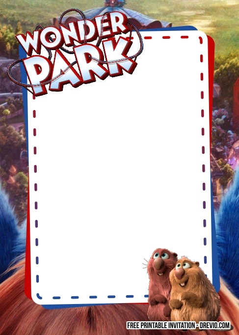 FREE Editable Wonder Park Birthday Invitations