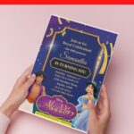 (Easily Edit PDF Invitation) Shimmering Aladdin Birthday Invitation