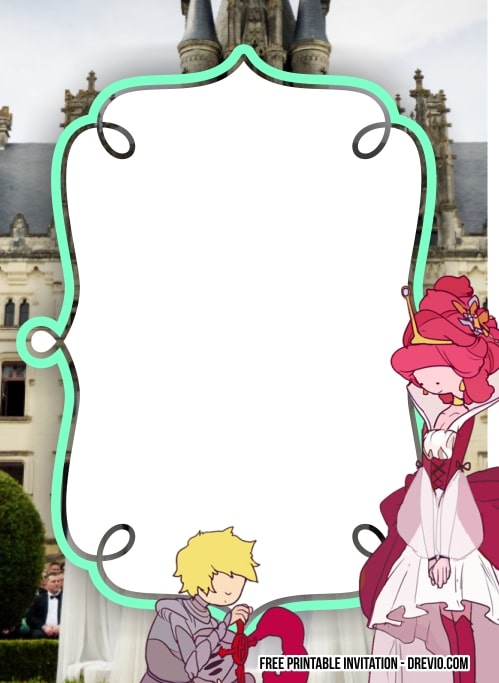 FREE Editable Princess and Knight Birthday Invitation 