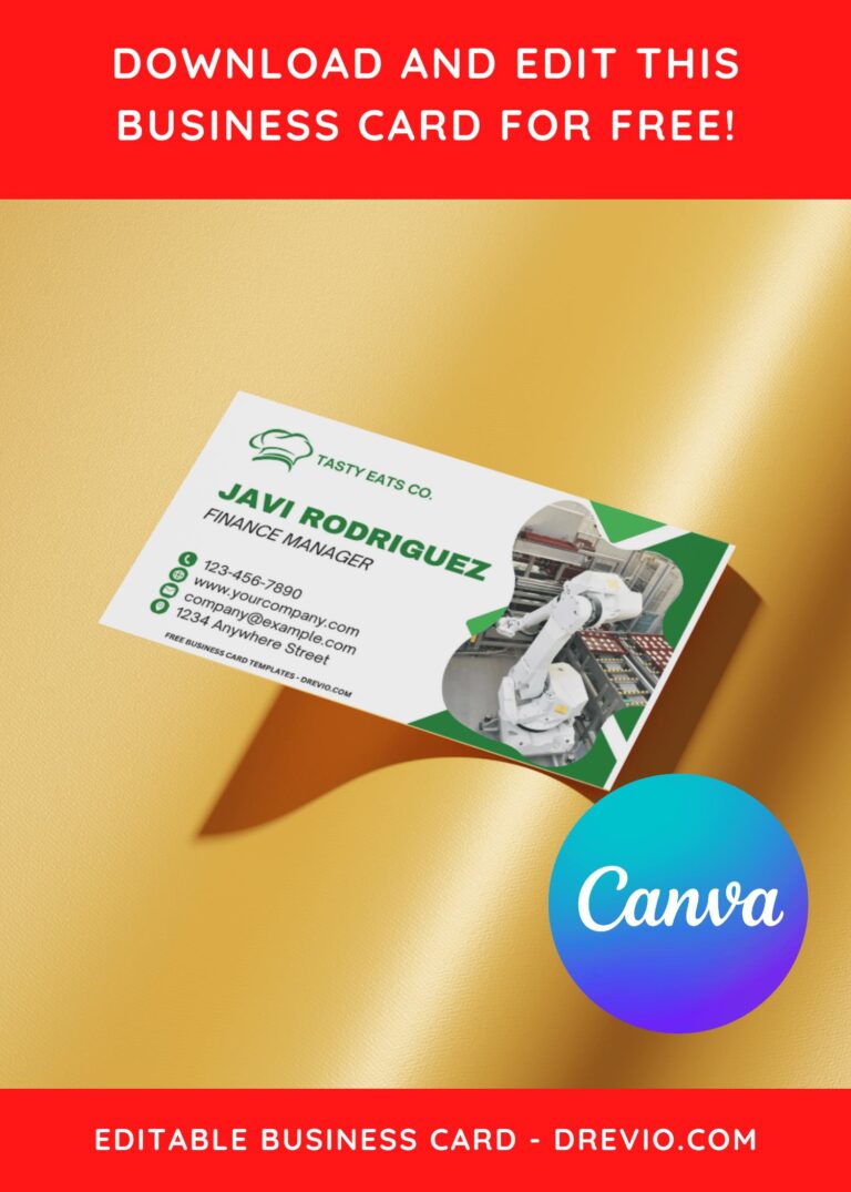 10+ Food Company Canva Business Card Templates