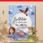 (Easily Edit PDF Invitation) Sofia The First Birthday Invitation