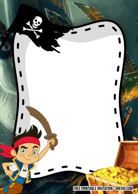 FREE Editable Pirate Birthday Invitation