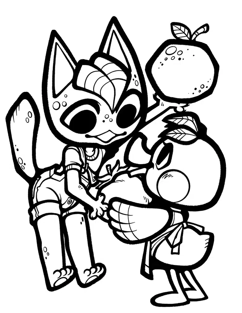 Animal Crossing Coloring Page 3