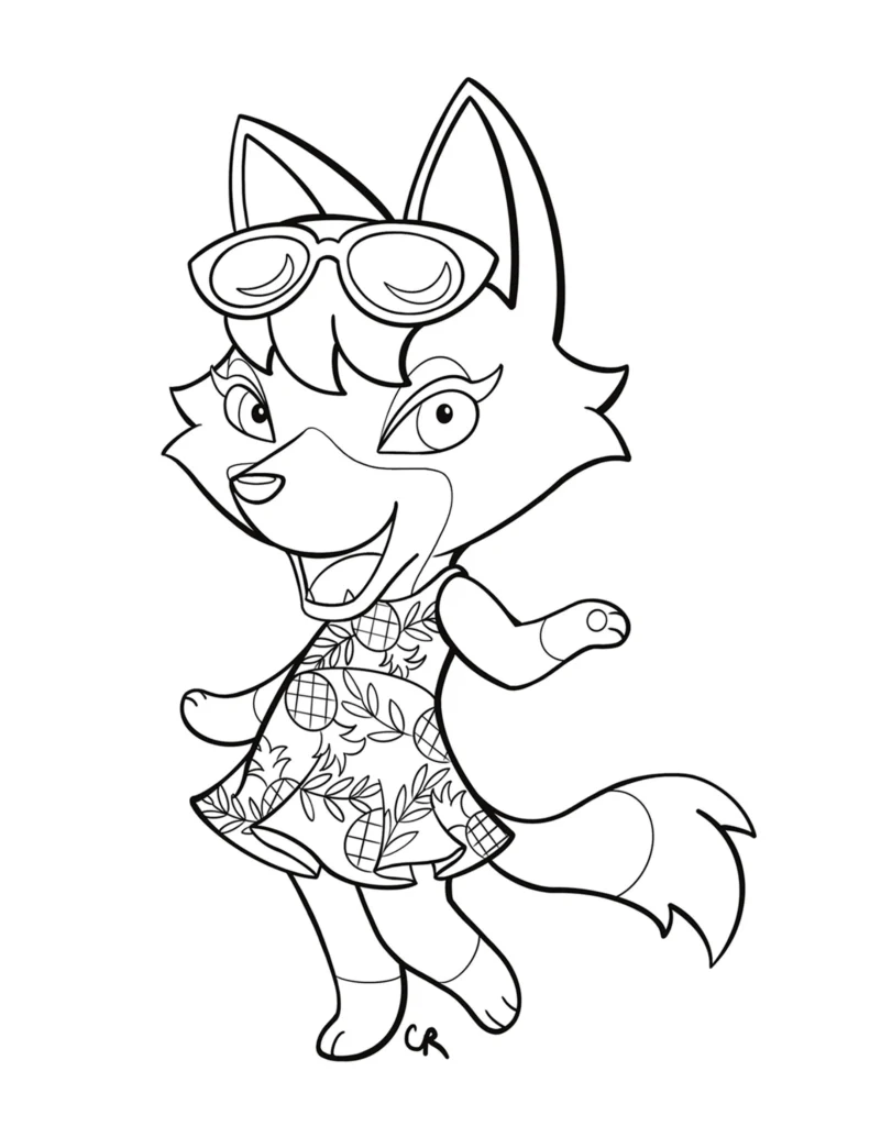 Animal Crossing Coloring Page 5