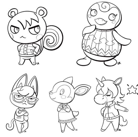 Animal Crossing Coloring Page