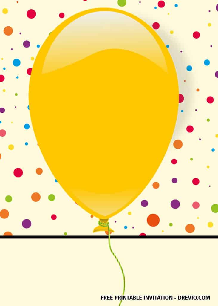 FREE Editable Balloon Birthday Invitations