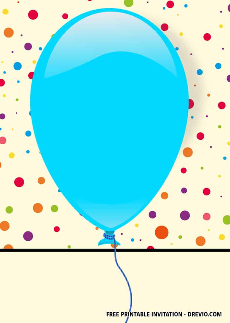 FREE Editable Balloon Birthday Invitations
