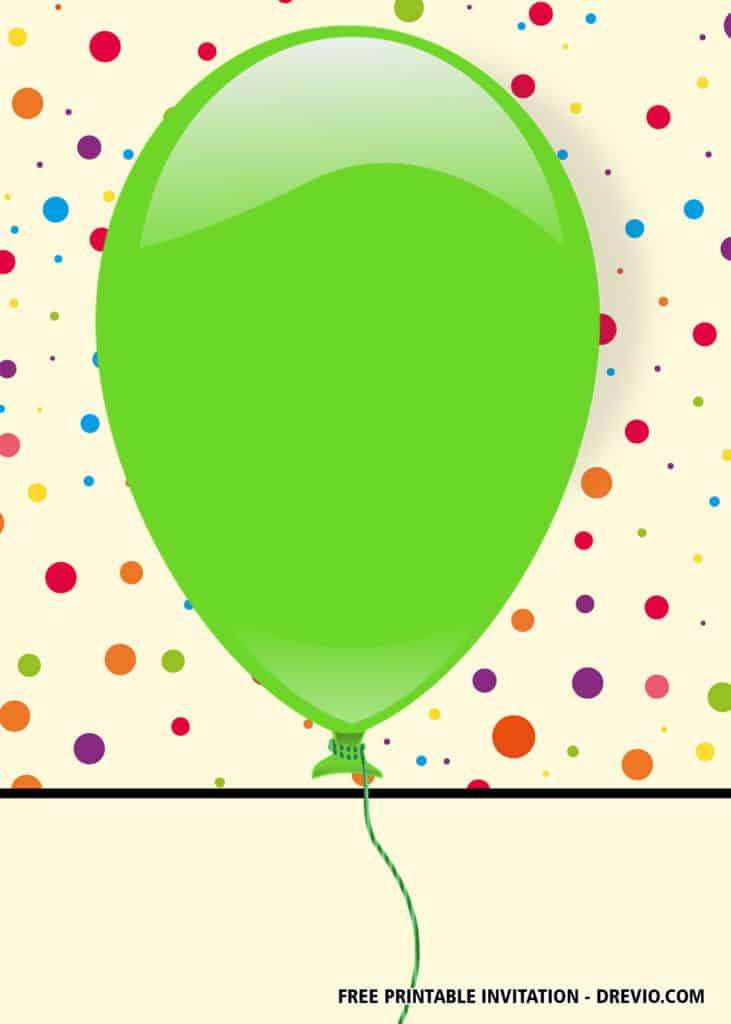 FREE Editable Balloon Birthday Invitations