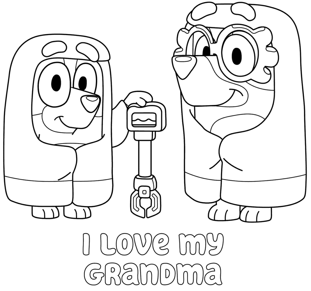 Bluey Coloring Page