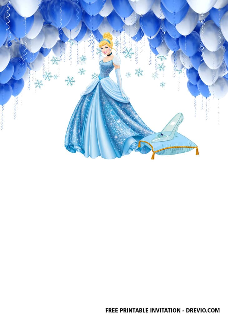 FREE Editable Cinderella Birthday Invitations