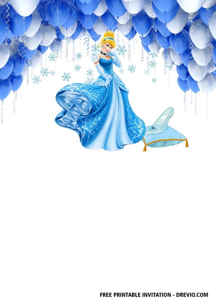 FREE Editable Cinderella Birthday Invitations