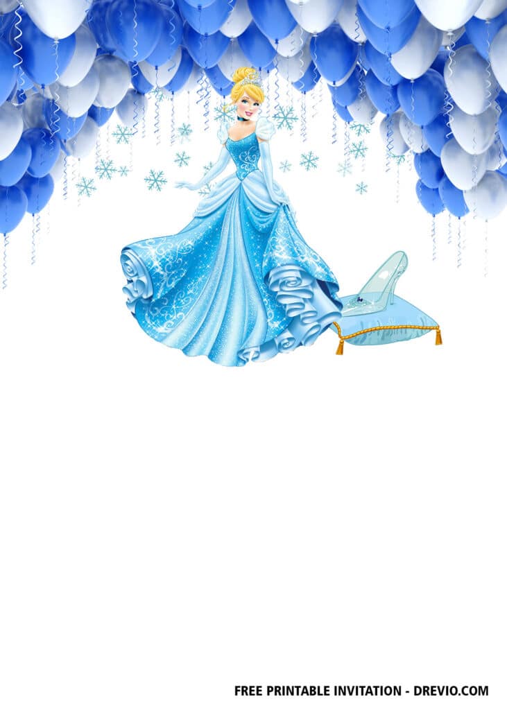 FREE Editable Cinderella Birthday Invitations