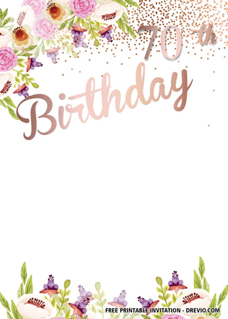 DIY 80th Birthday Invitation Template 1 1