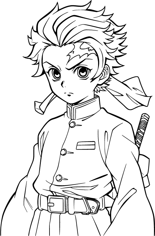 Demon Slayer Coloring Page 4