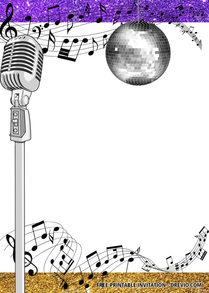 FREE Disco Birthday Invitations