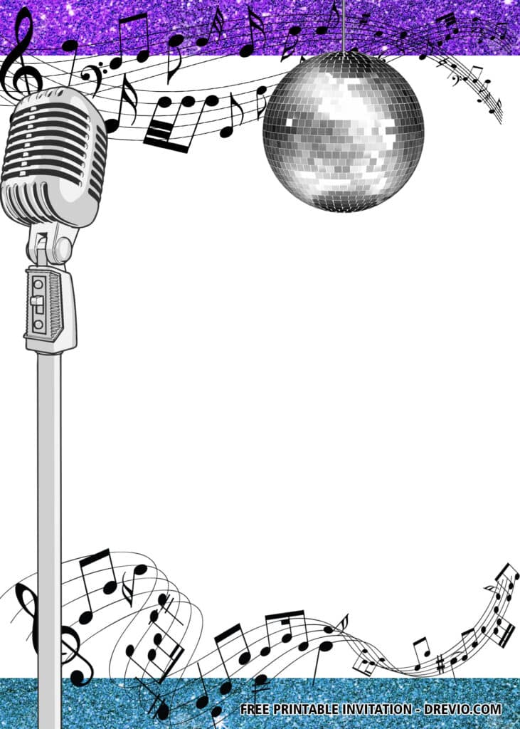FREE Disco Birthday Invitations