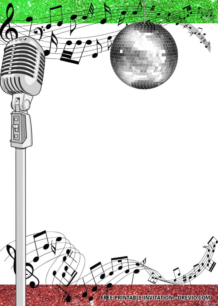 FREE Disco Birthday Invitations