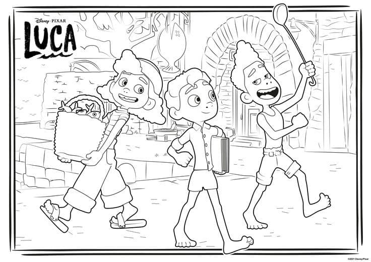 Disney Luca Coloring Page 2