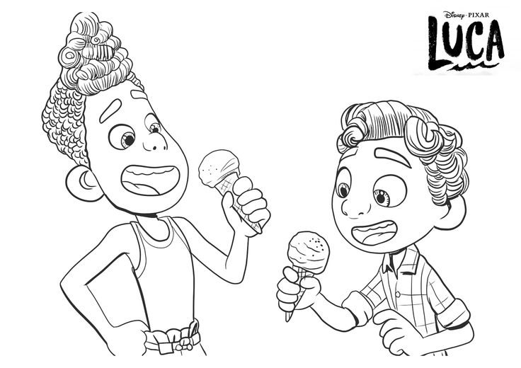 Disney Luca Coloring Page 4