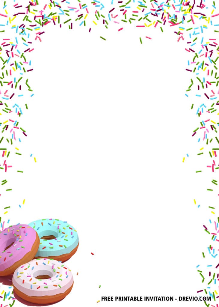 FREE Editable Donut Birthday Invitations 
