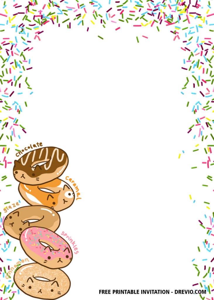 FREE Editable Donut Birthday Invitations 