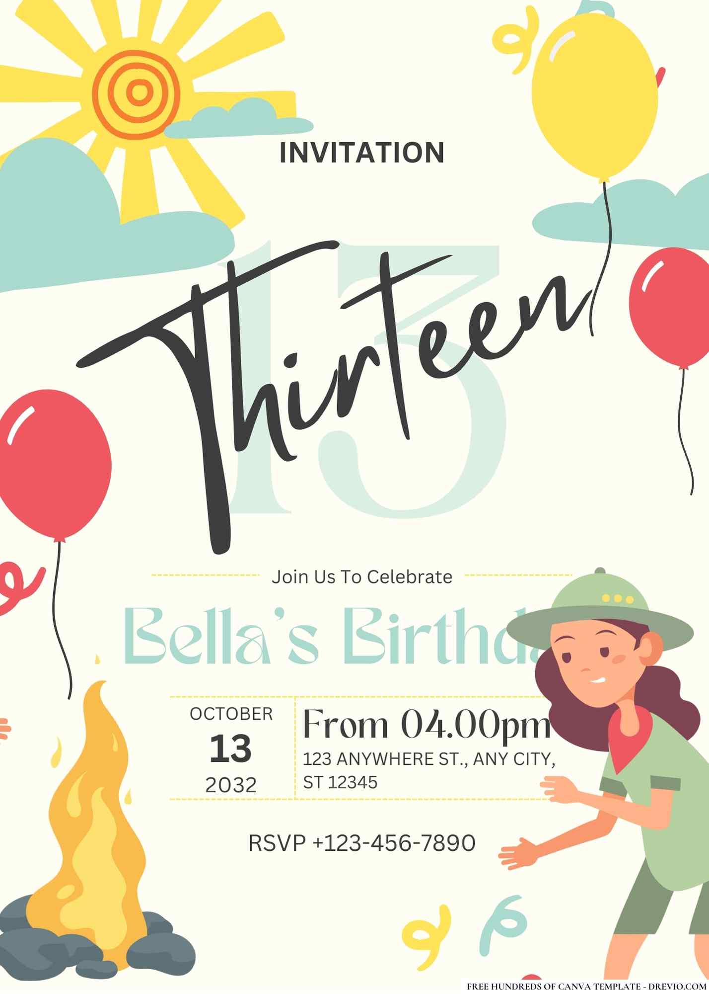 FREE Adventure Awaits Birthday Invitations