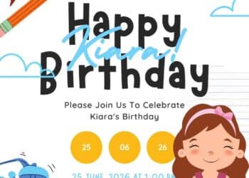 FREE Back to School Birthday Invitations