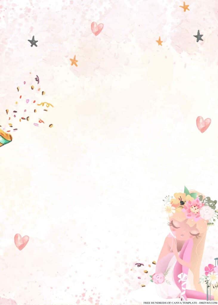 FREE Ballet Princess Birthday Canva Templates 14