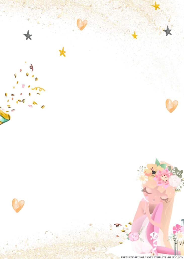 FREE Ballet Princess Birthday Canva Templates 16