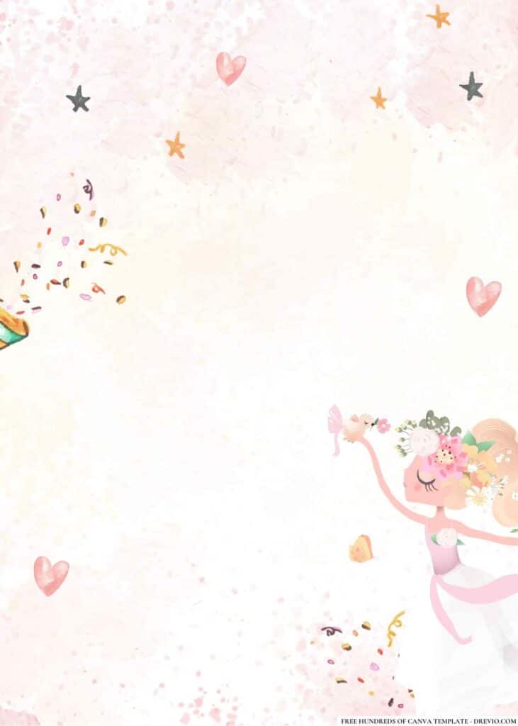 FREE Ballet Princess Birthday Canva Templates 6