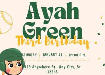 FREE Baseball Birthday Invitations