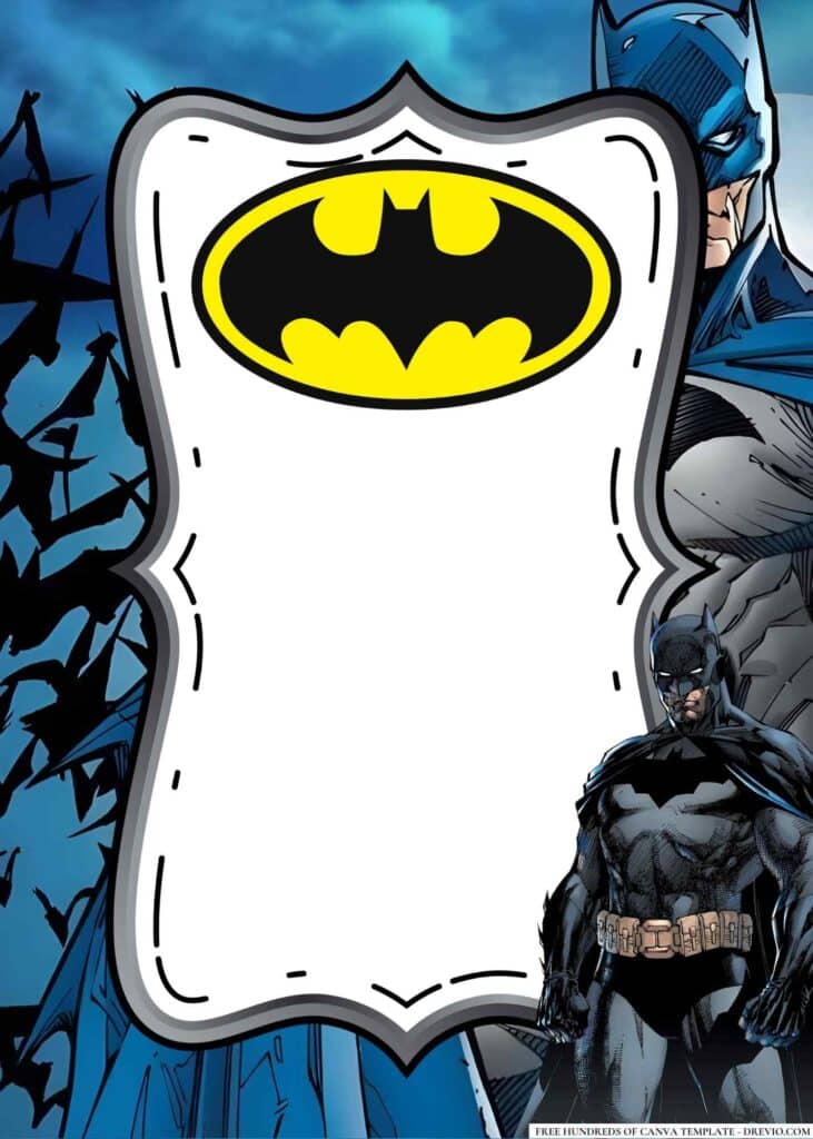 FREE Batman Birthday Canva Templates 2