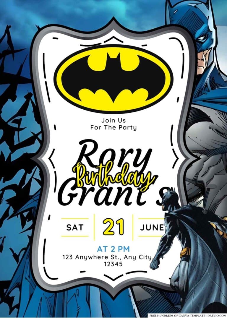 FREE Batman Birthday Invitations