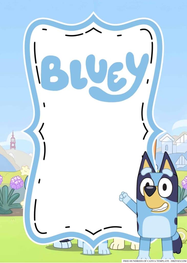 FREE Bluey Birthday Canva Templates 10