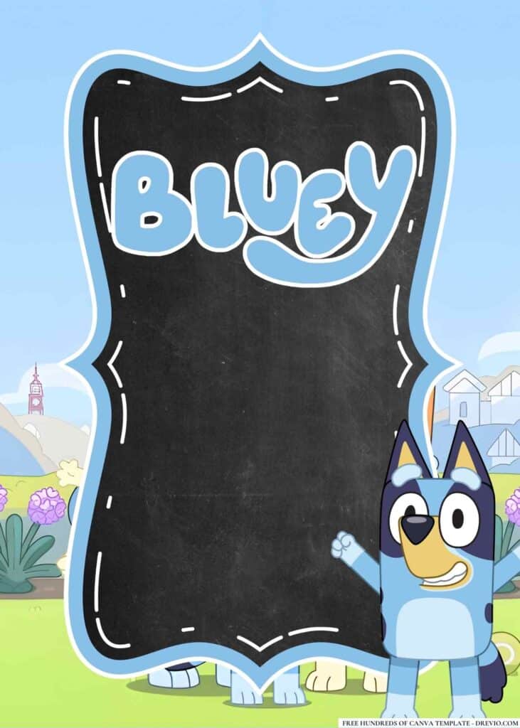 FREE Bluey Birthday Canva Templates 12